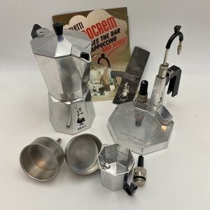 Vintage Bialetti Termocrem Stovetop Espresso Coffee Maker Made in Italy! 1980s